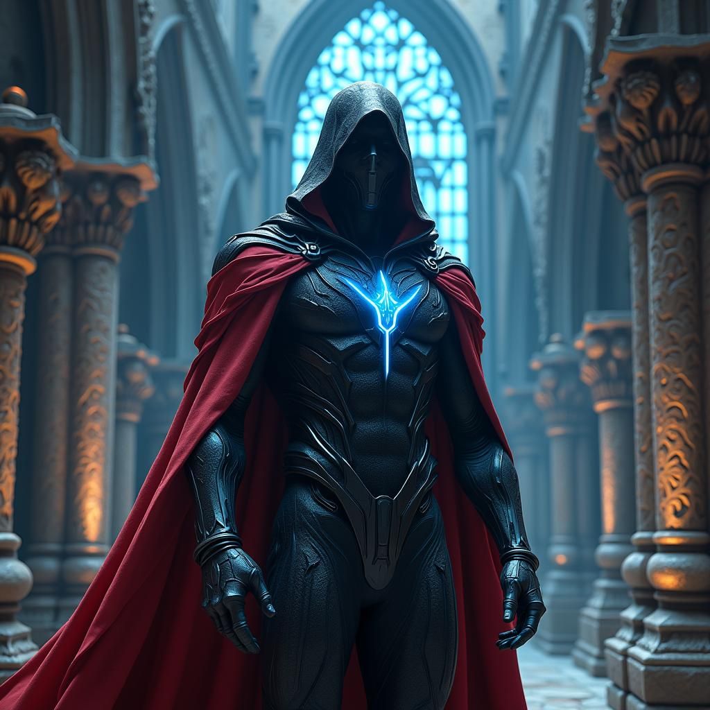 Doctor Satan in Graphene Suit, Dark Fantasy Art