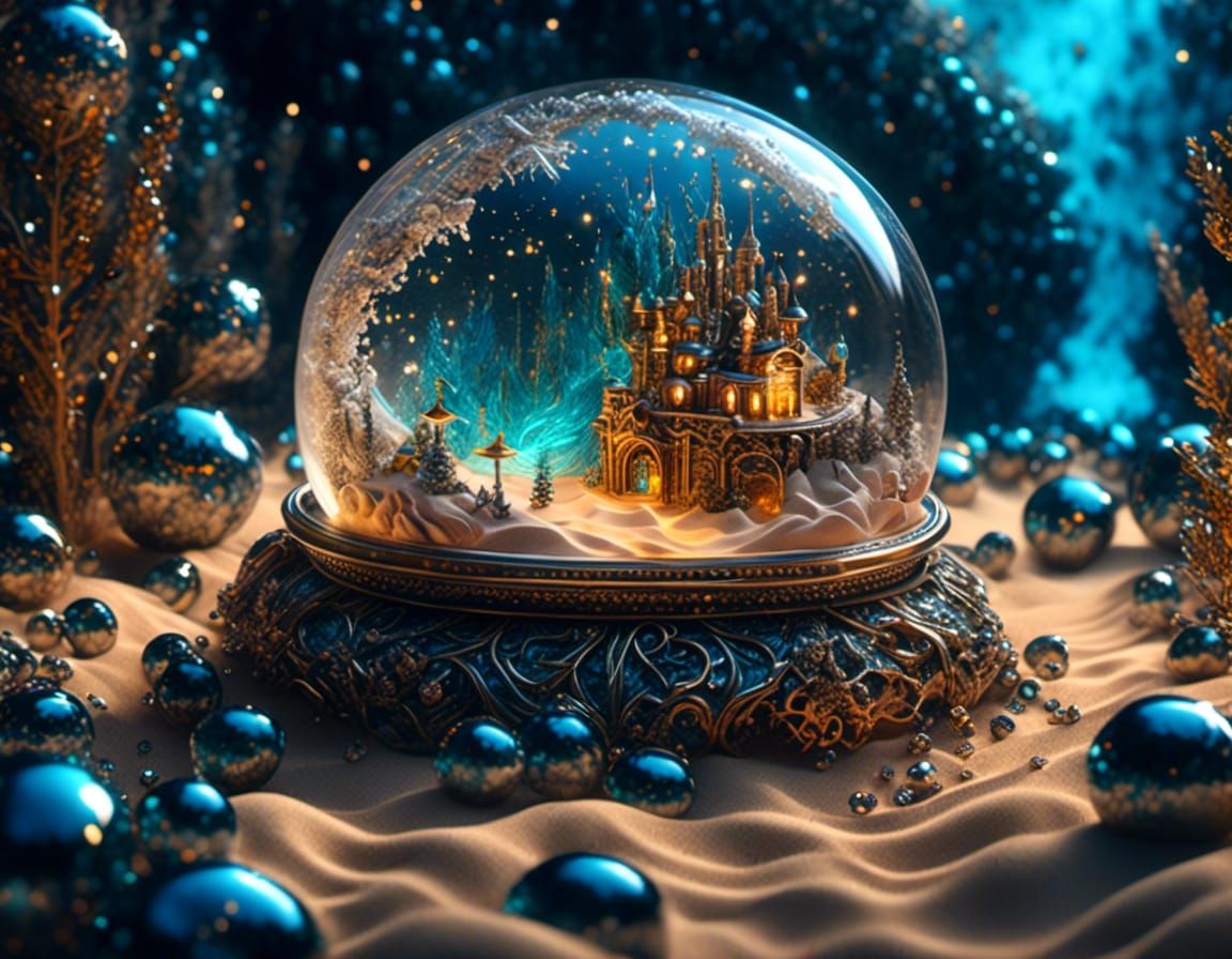 Treasure Fantasy Crystal Ball on a Beach
