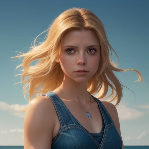 Sunny Beach Goddess in Pastel Hues