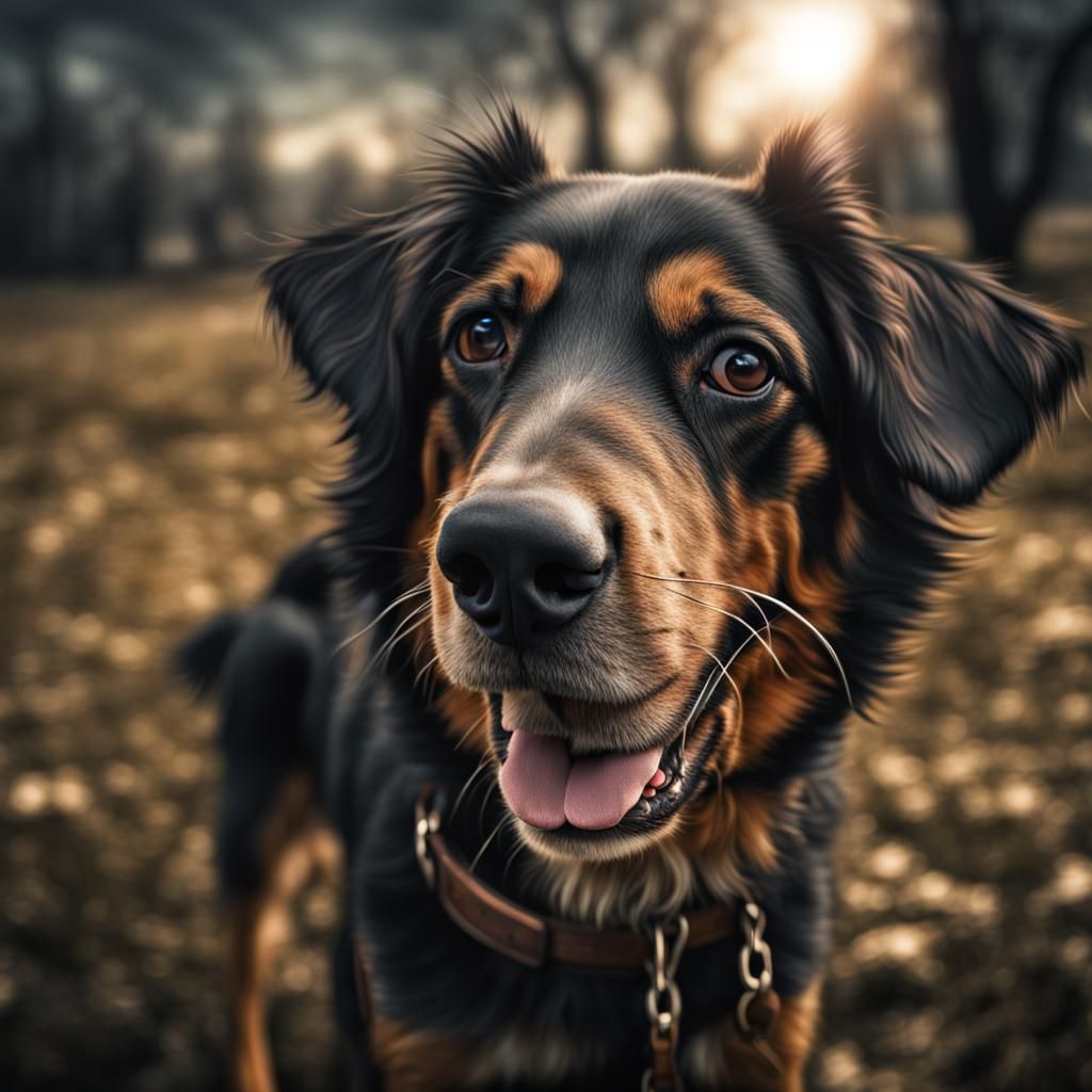 A Dog's Happiness: Hyperrealistic 64 Megapixel Portrait