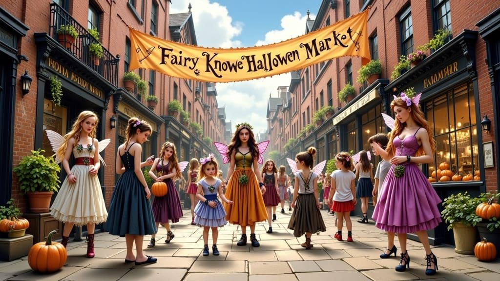 Fairies Celebrate Halloween at Fairy Knowe Market