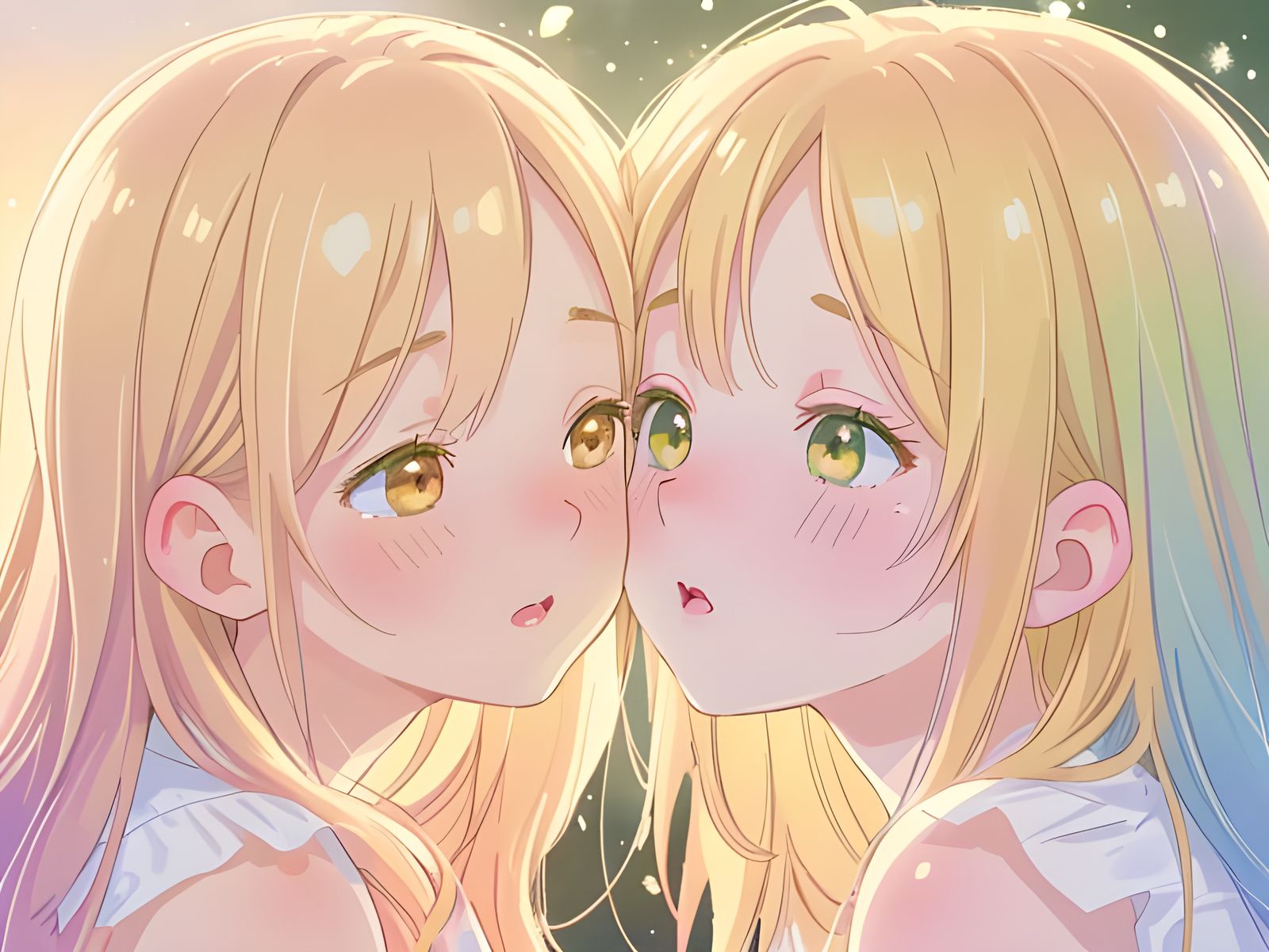 Passionate Kiss Between Black Woman and Asian Woman