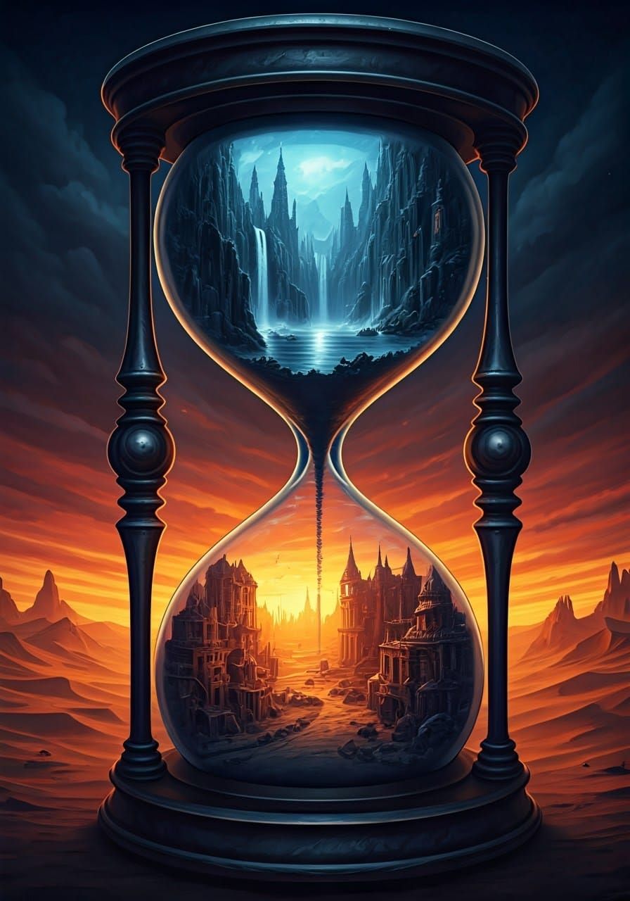 Hourglass: Dark Fantasy Meets Aetherpunk in Watercolour