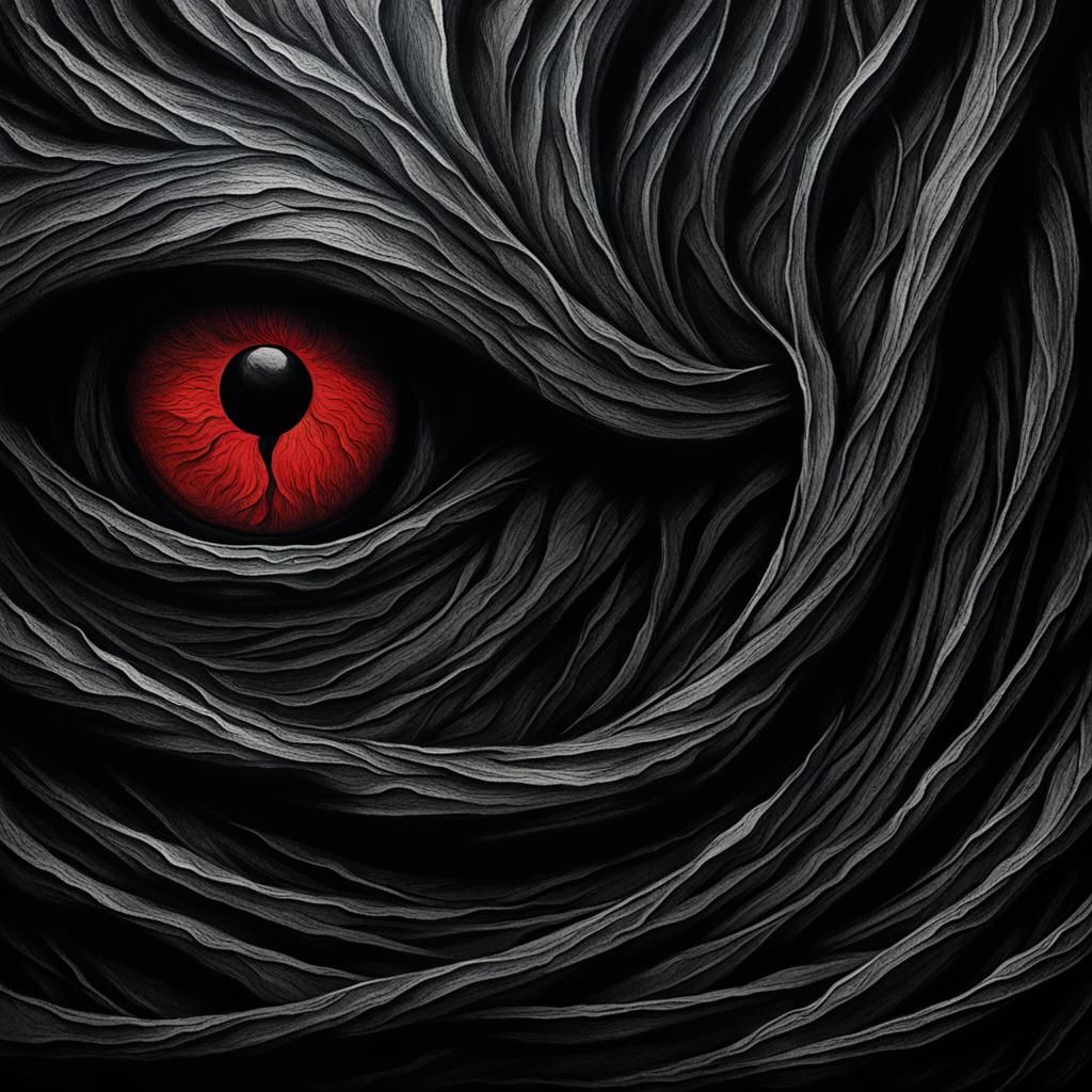 Dark Surreal Twisted Entity in Shadows