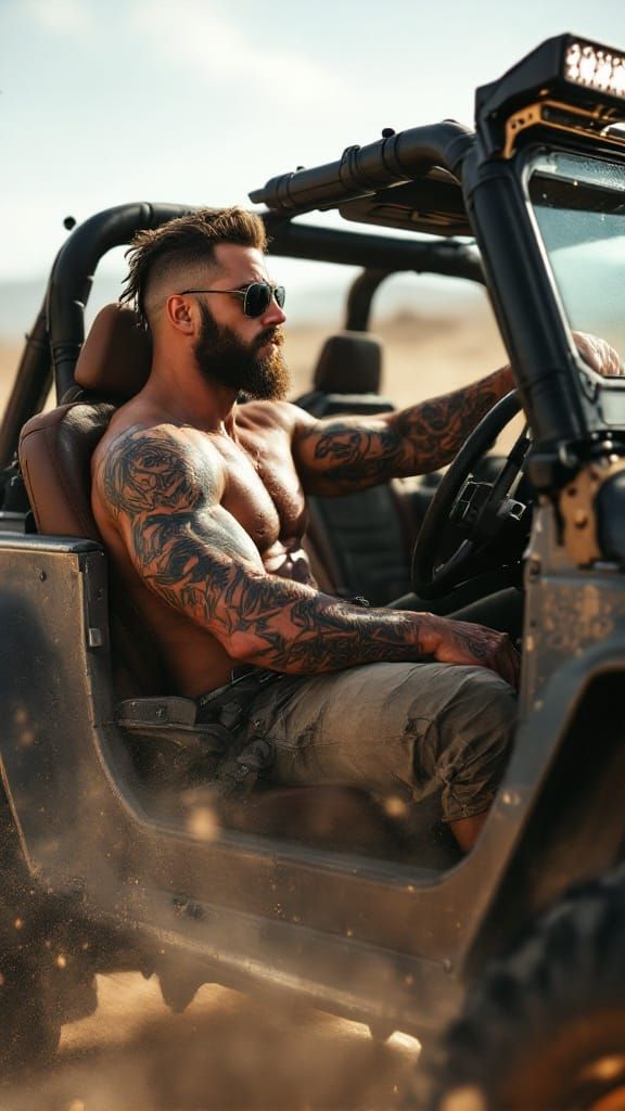 Rugged Man Drives Modified Jeep Wrangler TJ