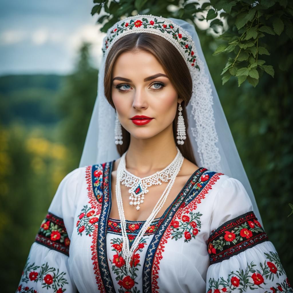 Ukrainian beauty in Vyshyvanka embroidery