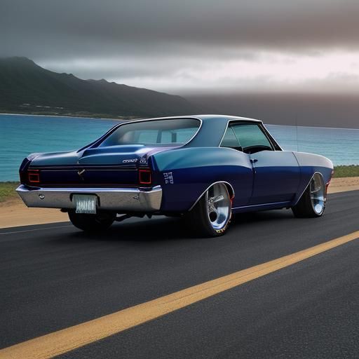 Custom 1960s Chevelle on Hawaiian Racetrack