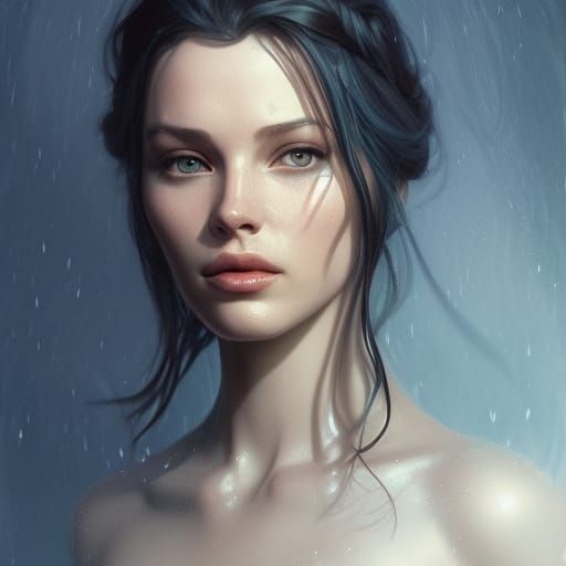 Arwen Portrait in Hyperdetailed Art Nouveau Style