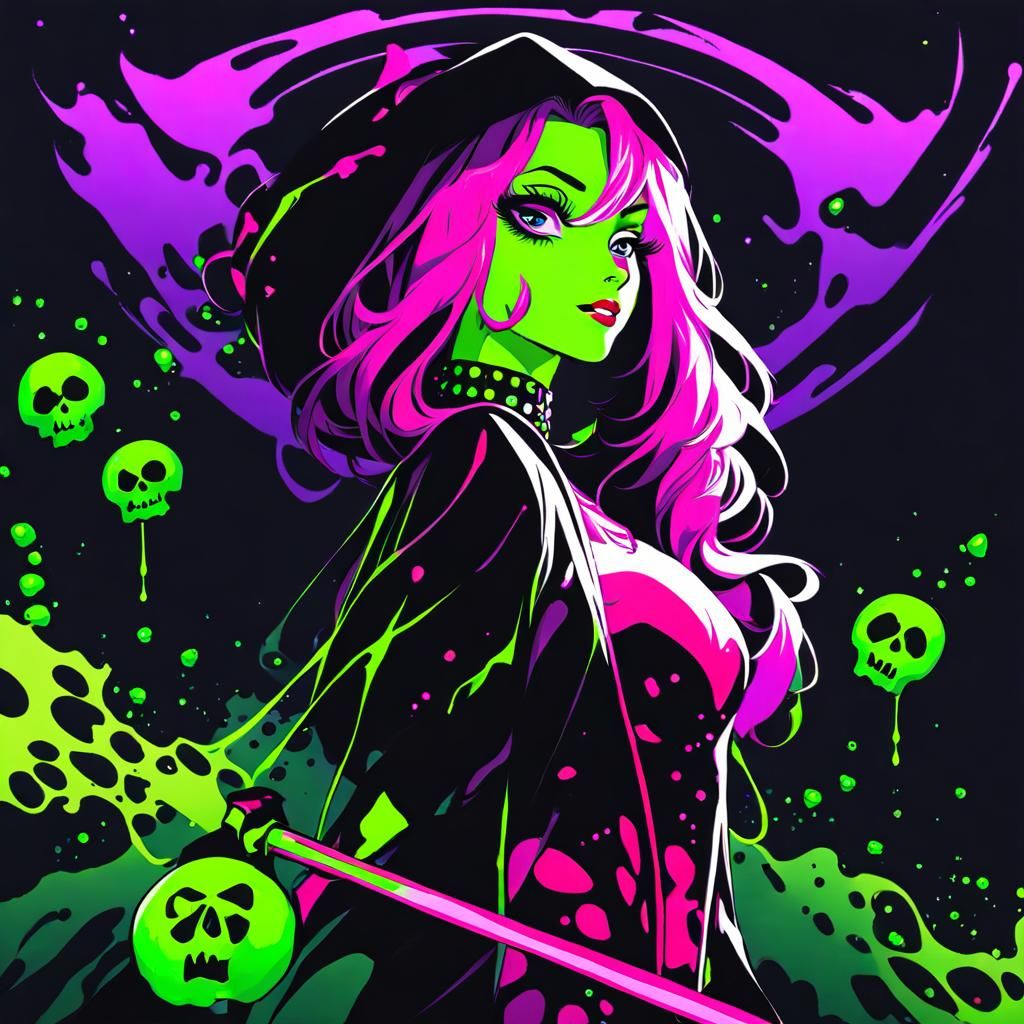 Digital Rendering of a Poison Girl