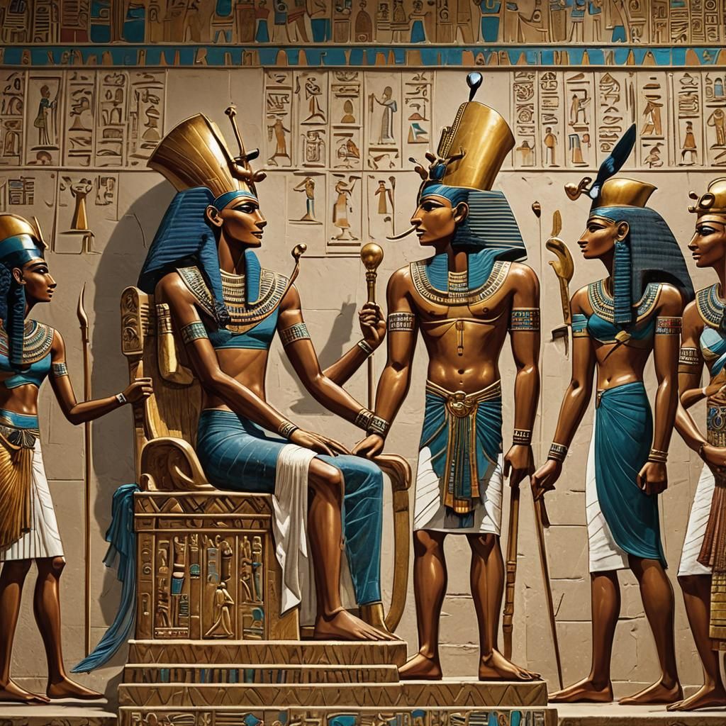 Pharaoh Ramses II Confronts Moses: Baroque Concept Art