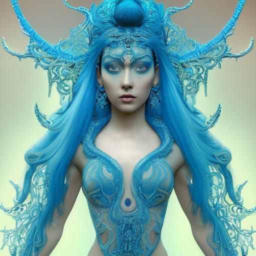 Bioluminescent Siren Goddess