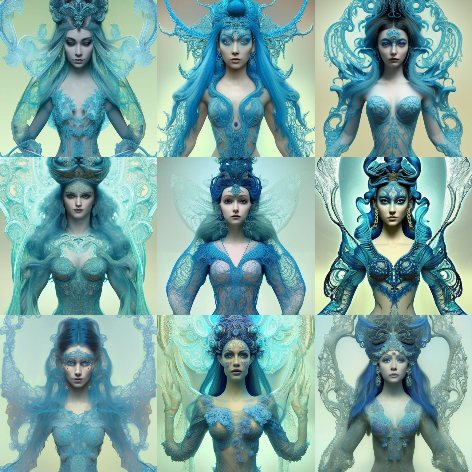 Bioluminescent Siren Goddess