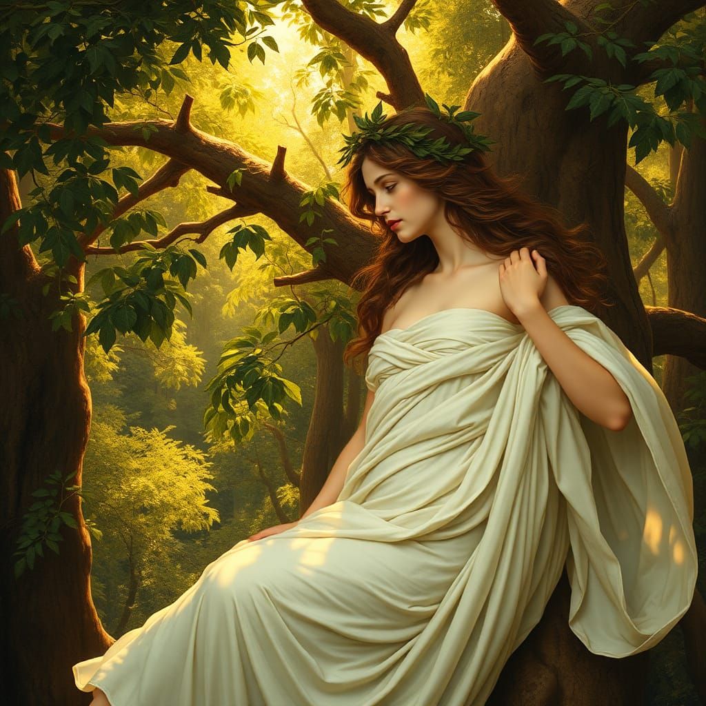 Daphne's Transformation: A Mythological Scene