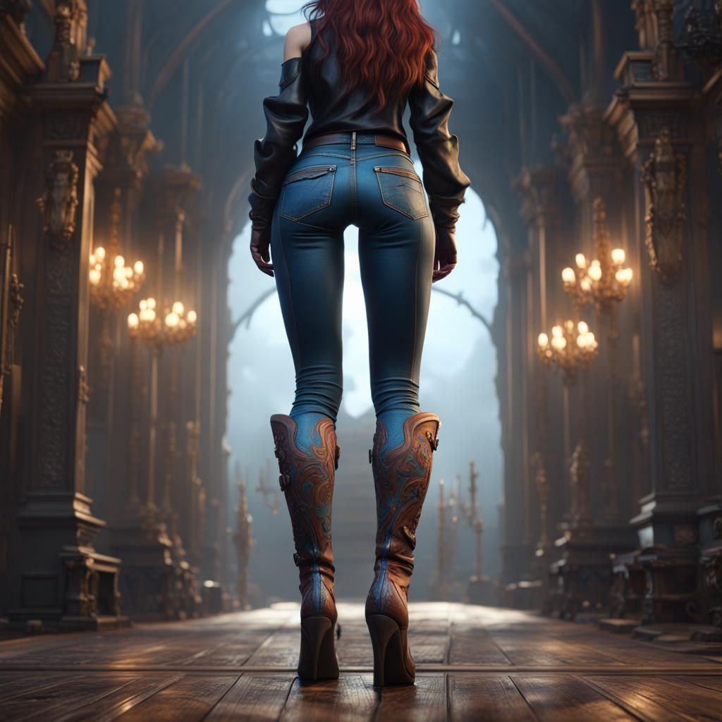 Jeans and Boots: Detailed Fantasy Concept Art