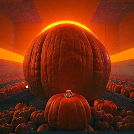Psychedelic Apotheosis of Pumpkin Spice: 3D Digital Art