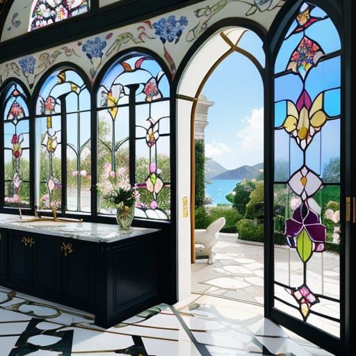 Luxurious Villa with Onyx Marble and Chinoiserie Garden