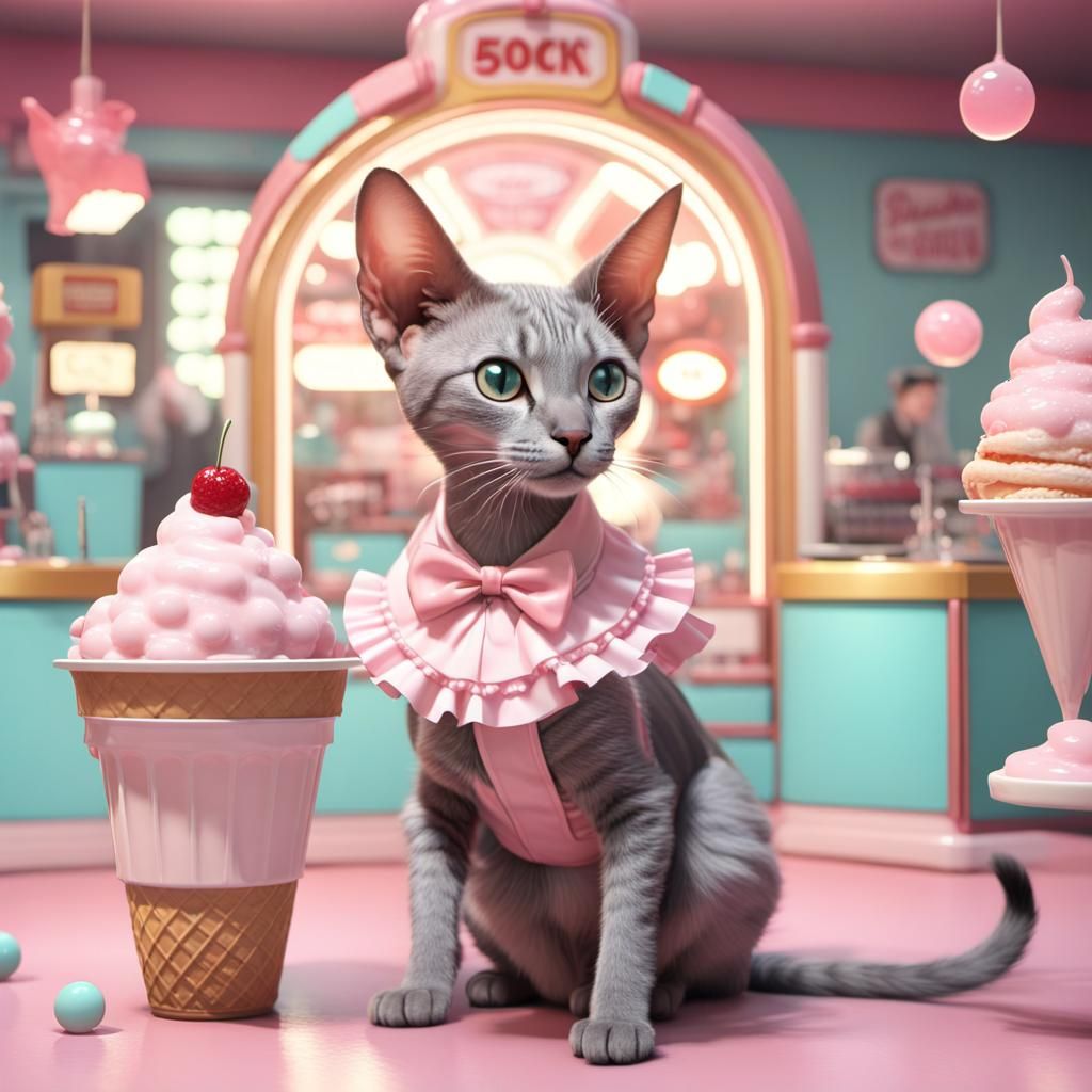 50's Ice-Cream Kitty