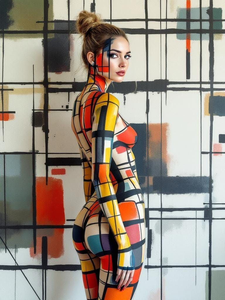 Geometric Woman: Sumi-e Fusion in Tōhaku and Louis Style