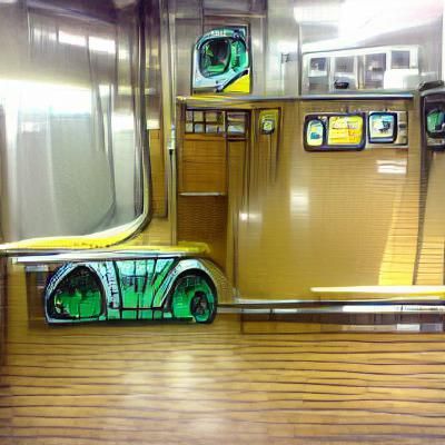 AI Generated Subway Car Interior
