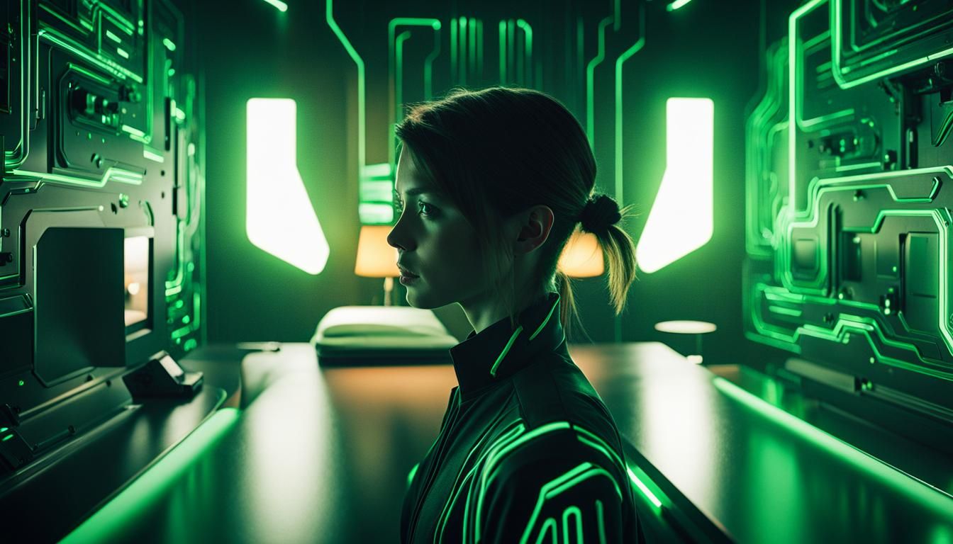 A BEDROOM in the Style of TRON