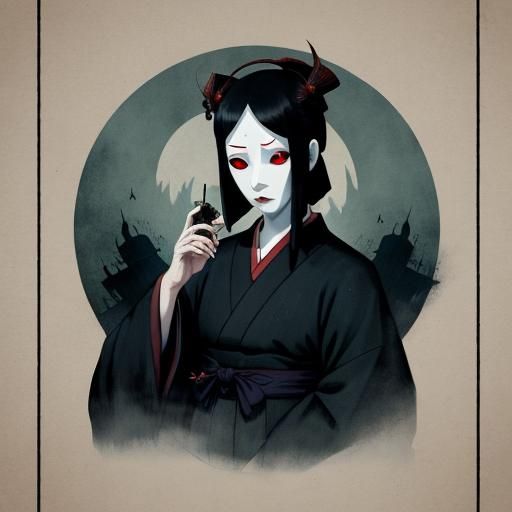 e-ukiyo Kaonashi no-face the haunting figure from spirited a...