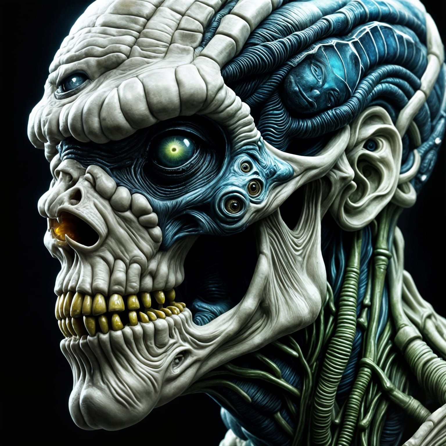 Hyperdetailed Alien Baby in Zombiecore Style