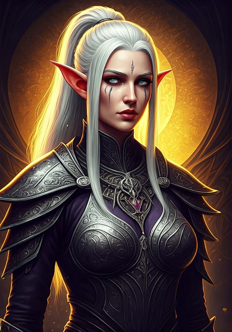 Elegant Elven Inquisitor in Thalmor Uniform