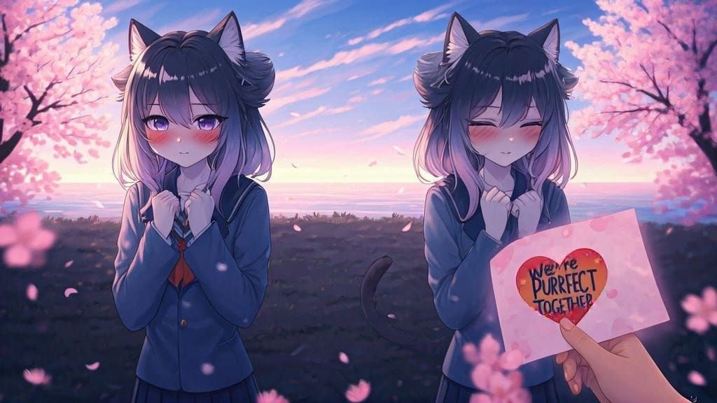 Pastel Fantasy Heart in Anime Style