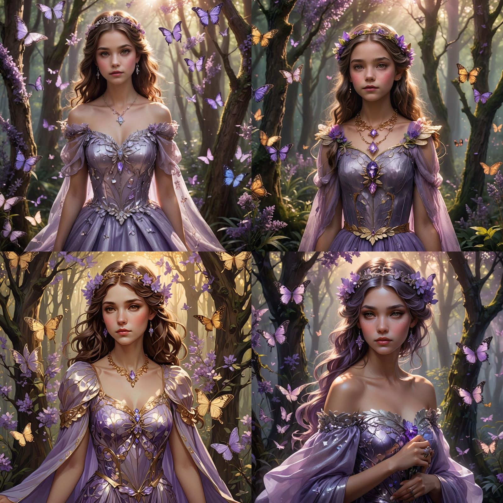 Enchanted Forest Princess Portrait in 8k Resolution