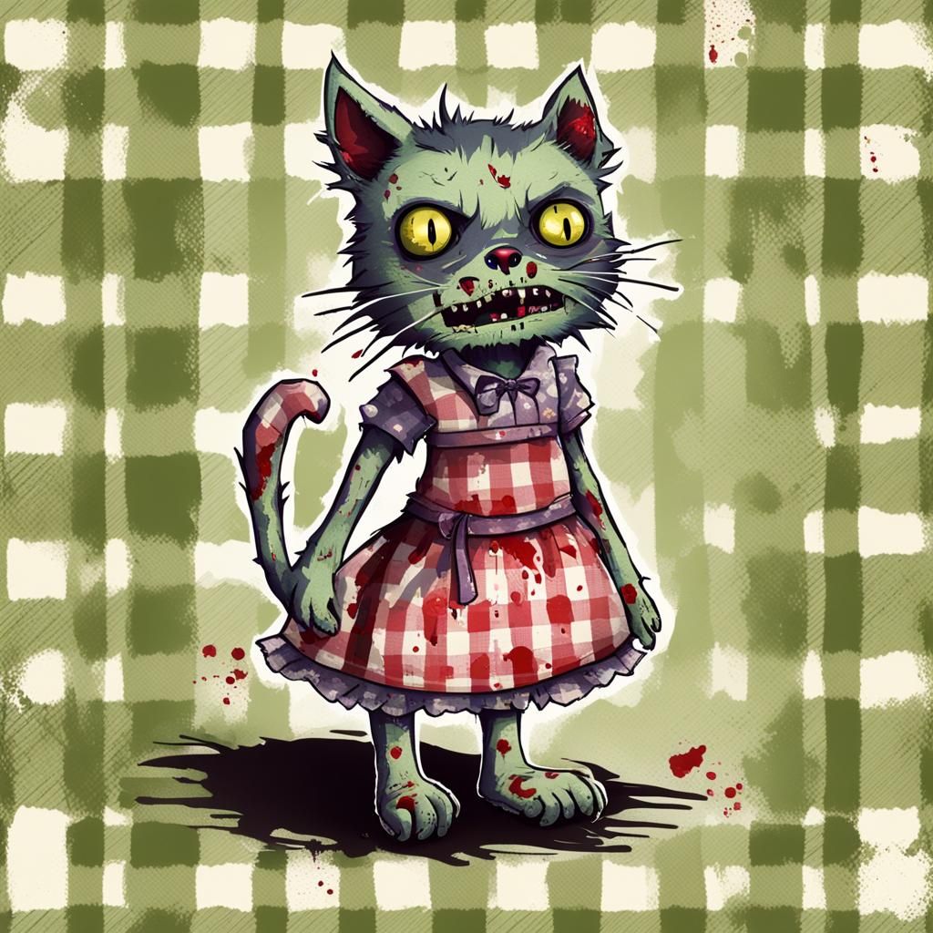 Zombie kitten. A deadly combo of cute and scary.