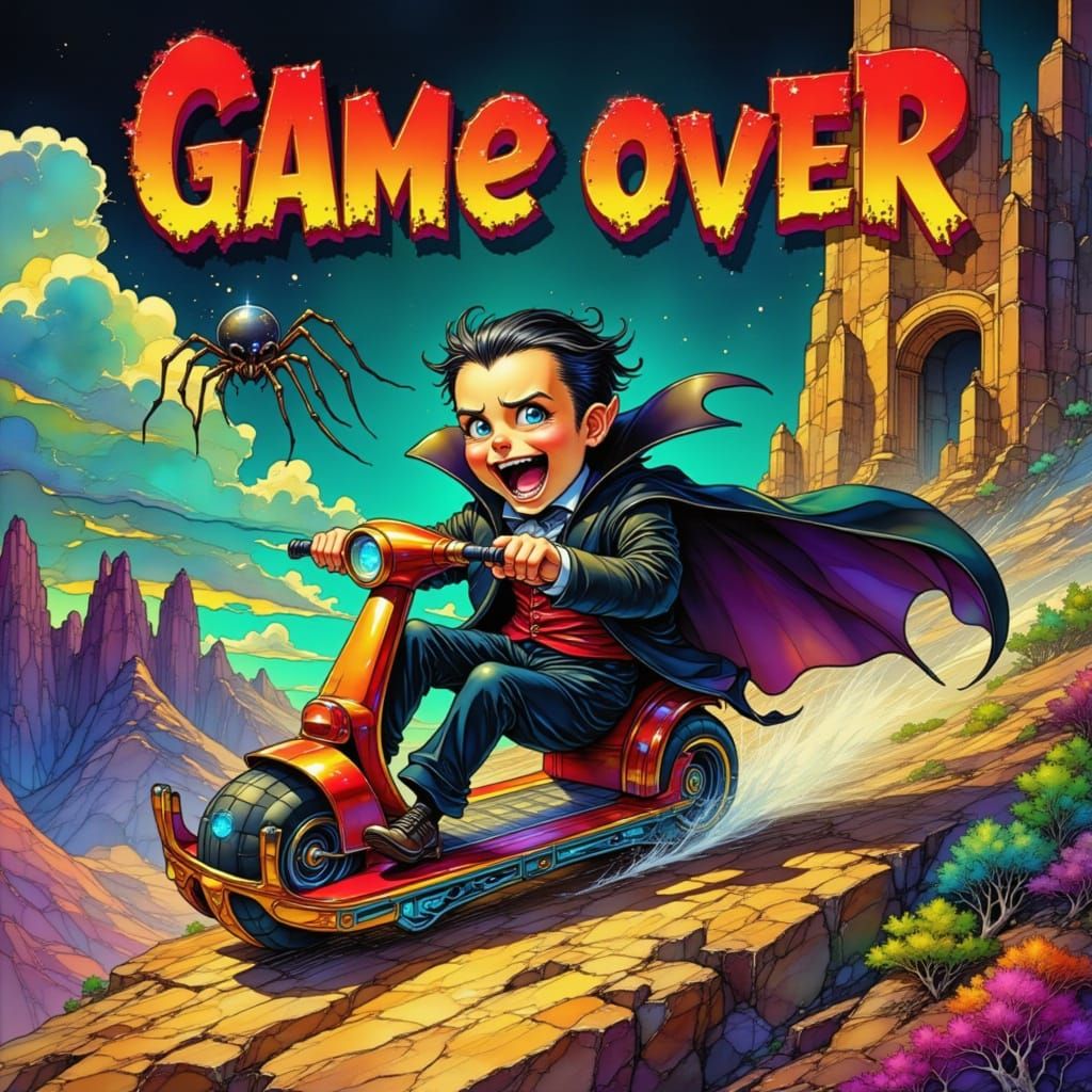 Dracula's Wild Ride: 8-Bit Game Over