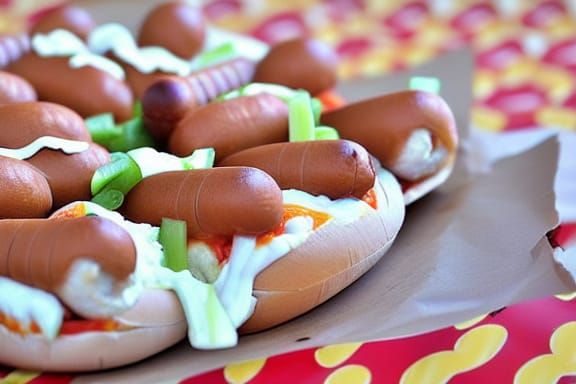 Toilet paper Hot dog pizza