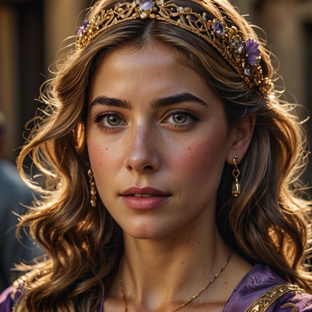 Violetta's Joy: Cinematic Portrait of Surprise and Adoration