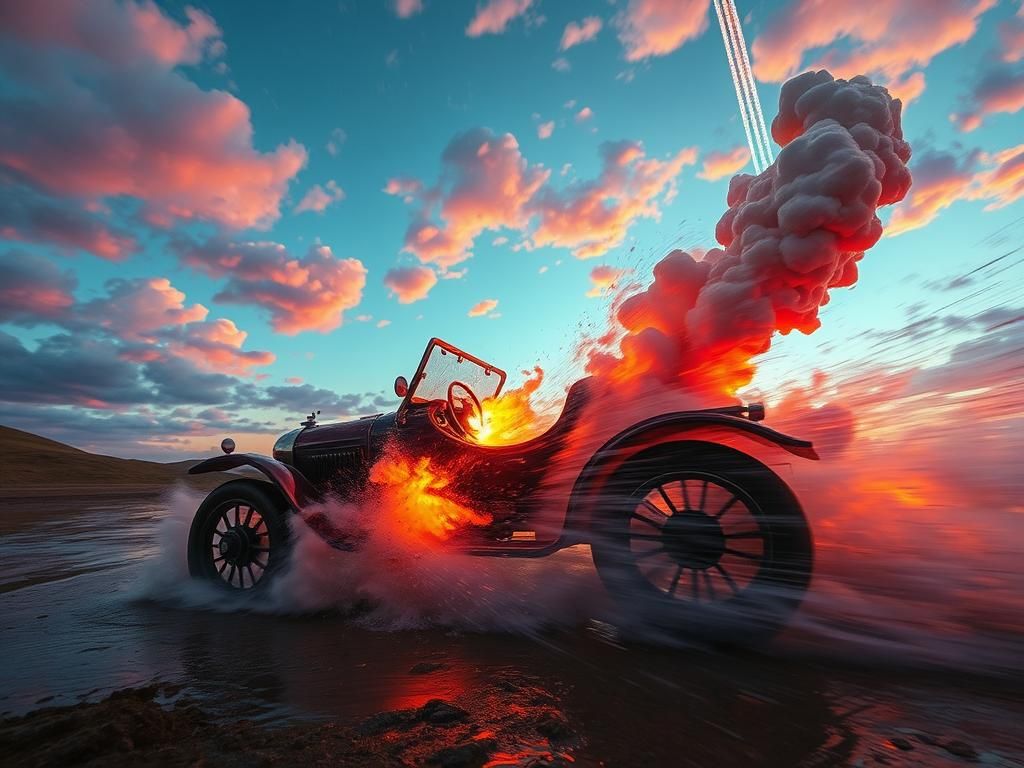 Chitty Chitty Bang Bang in a Surreal Dreamscape