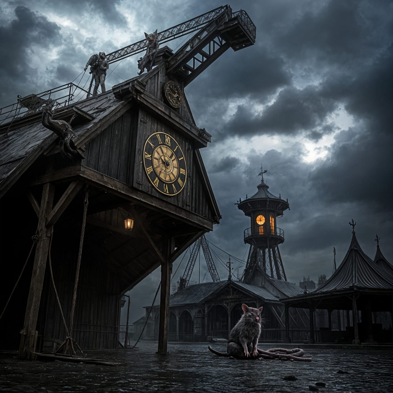 Gothic Fantasy Villain Lair at Abandoned Carnival