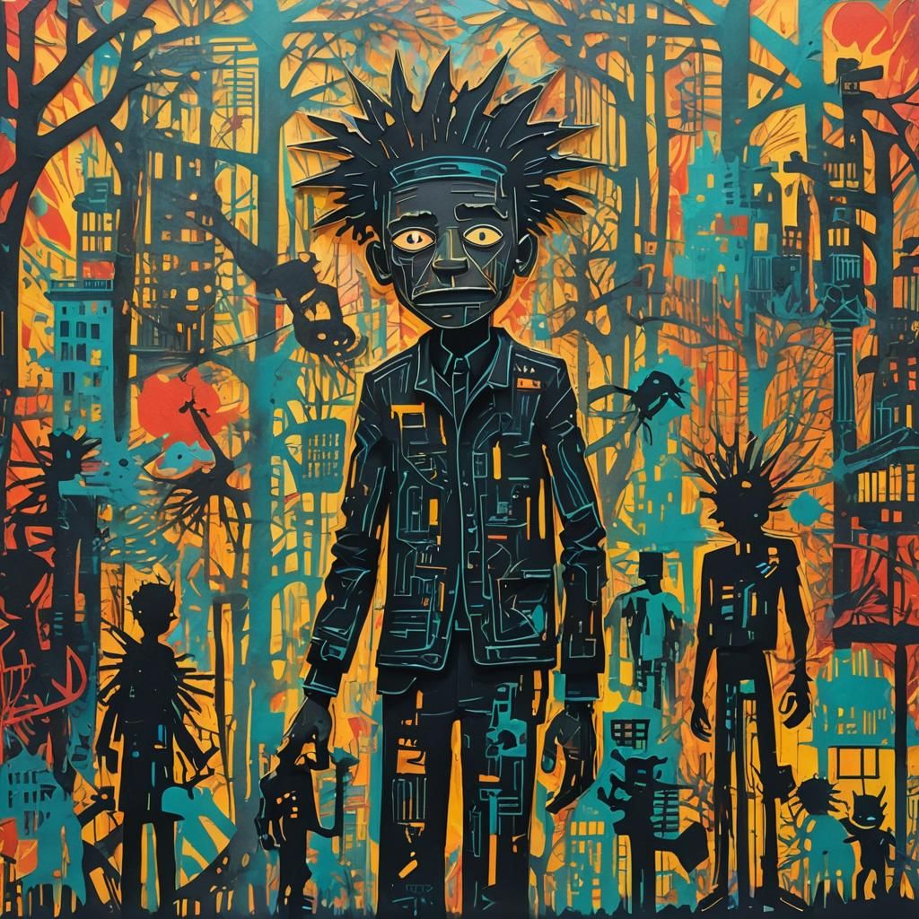 Vibrant Kirigami Silhouettes in Polychromatic Hues