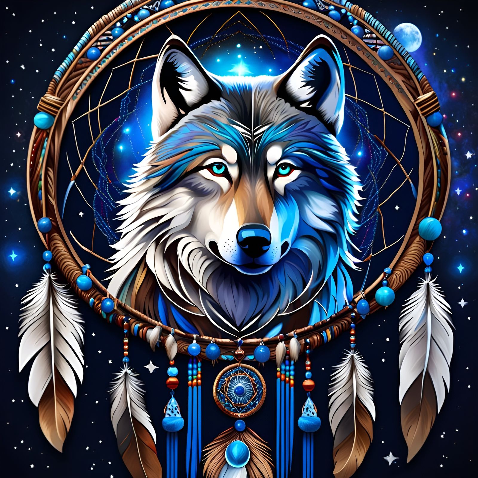 Native American Dreamcatcher in Galactic Space