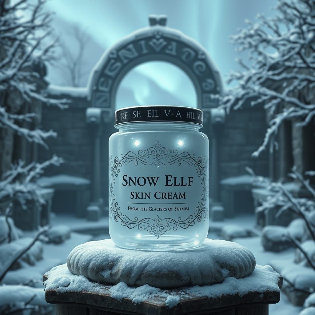 Ethereal Snow Elf Skin Cream in Ancient Skyrim Ruin