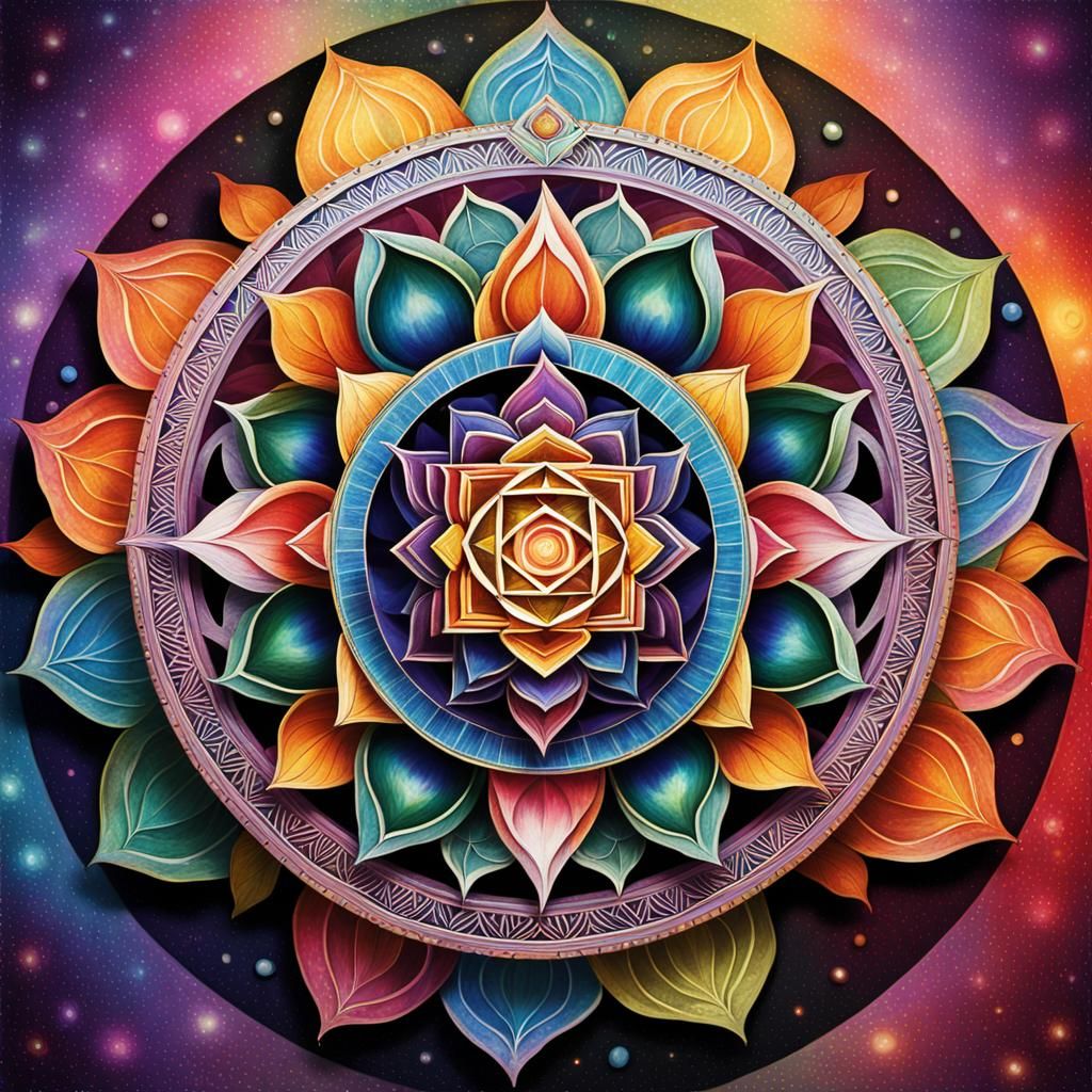 Stunning Beauty with Sacred Sri Chakra Yantra