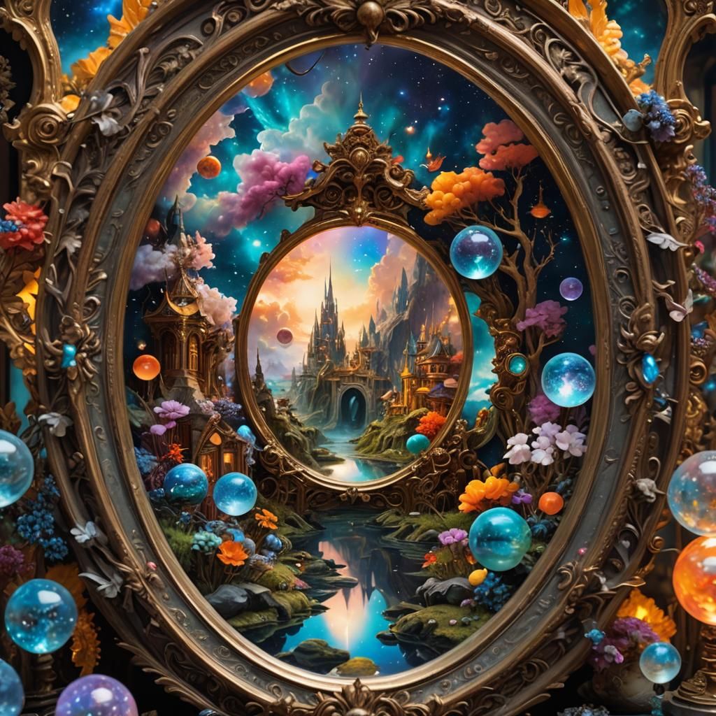 Miniature Universe Reflected in Magic Mirror