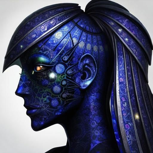 Kaleidoscopic Fractal Mandala in Symmetrical Tiled Design