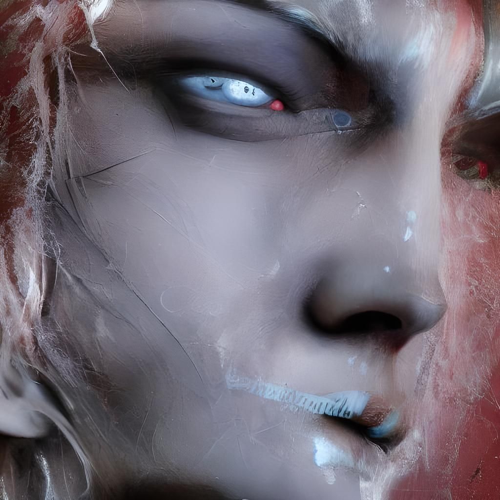 Surreal Woman with Third Eye in Dreamlike Scene