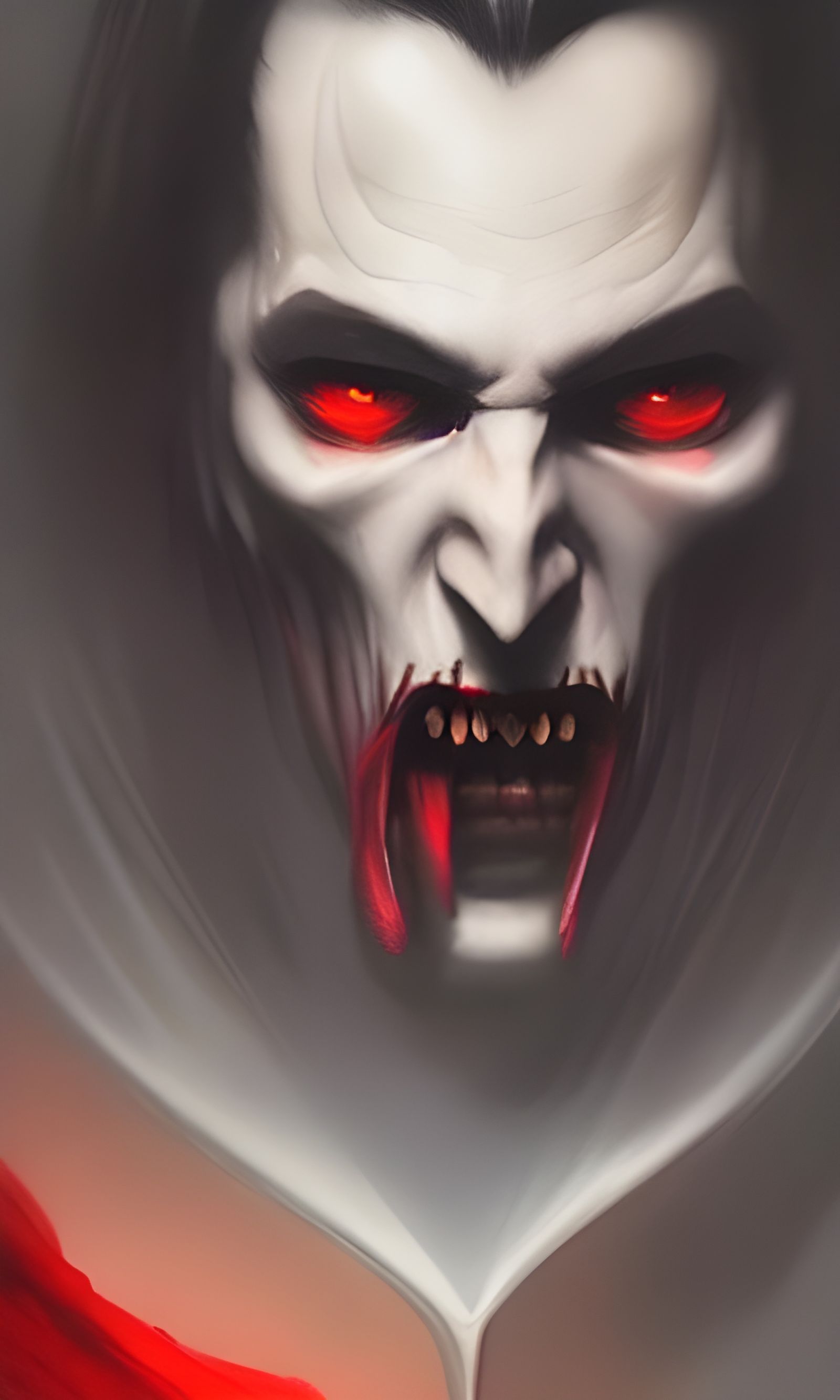 Sinister Dracula with Sword: Ethereal Digital Art