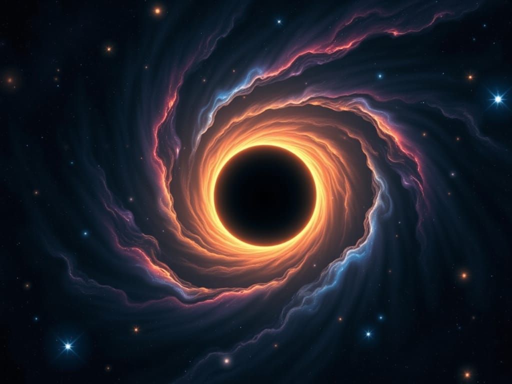 Ethereal Black Hole Devours Stars in a Cosmic Dance