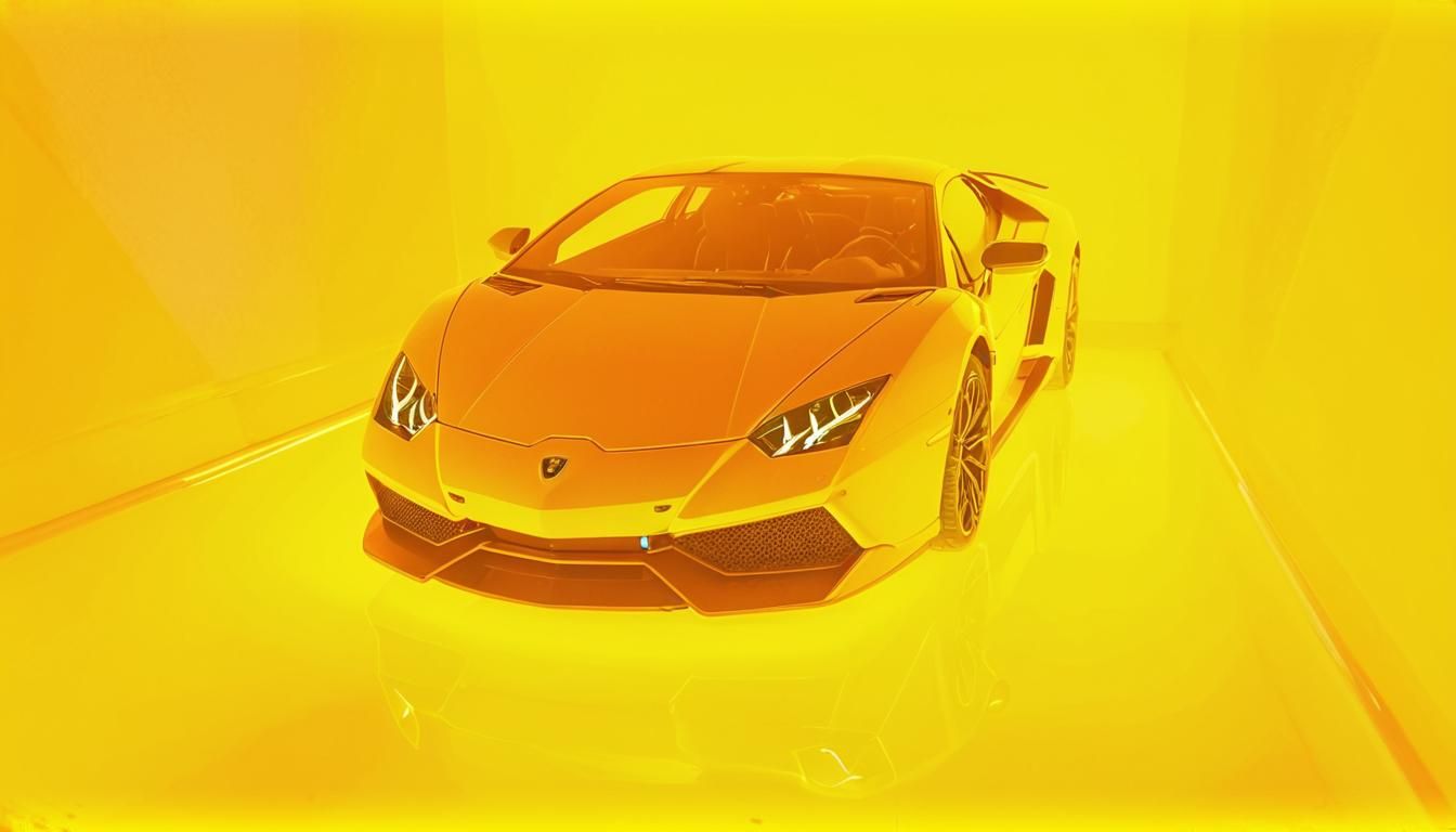 Surreal Neon-Lit Lamborghini Interior: A Futuristic Vision