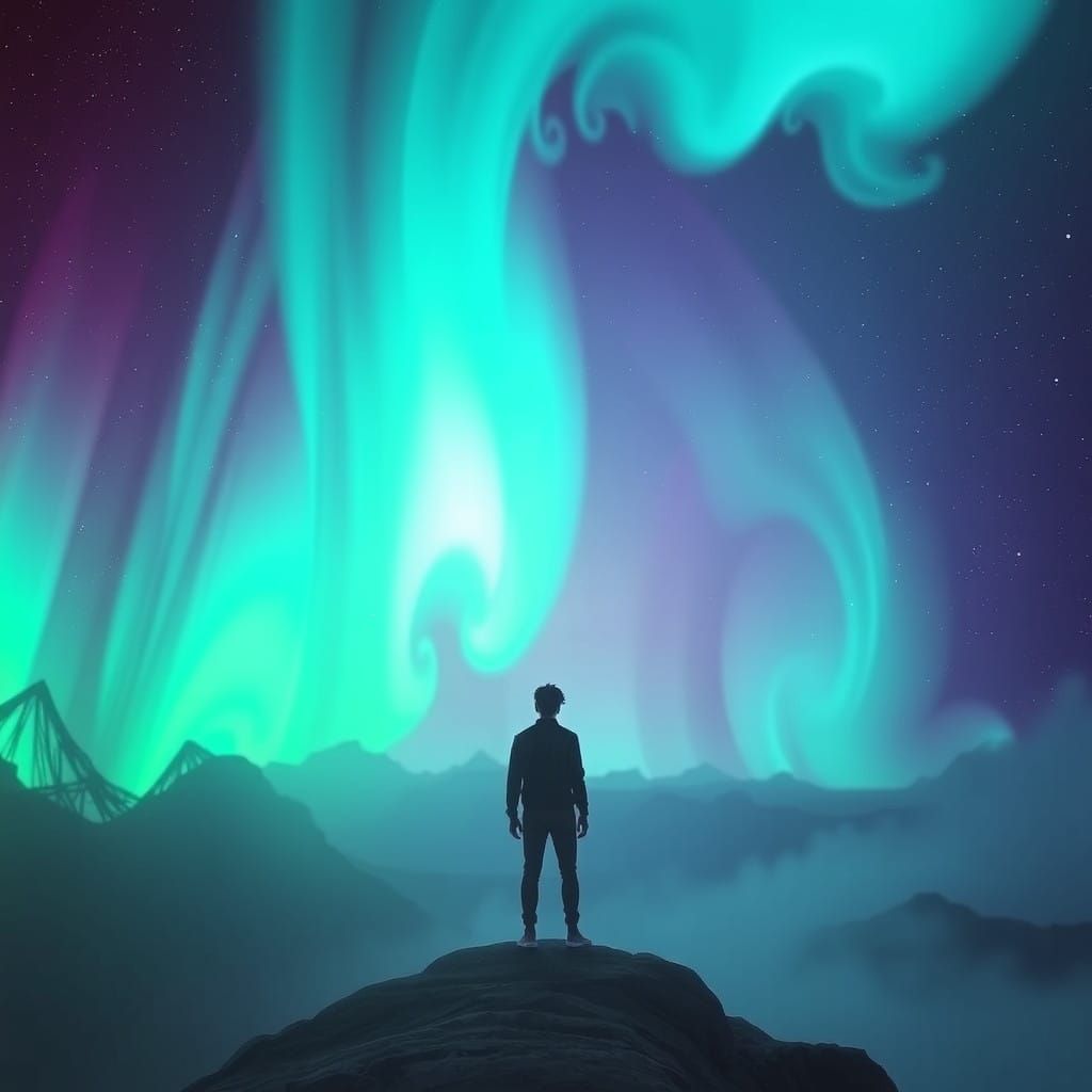 Ethereal Non-binary Figure in Dreamlike Realms