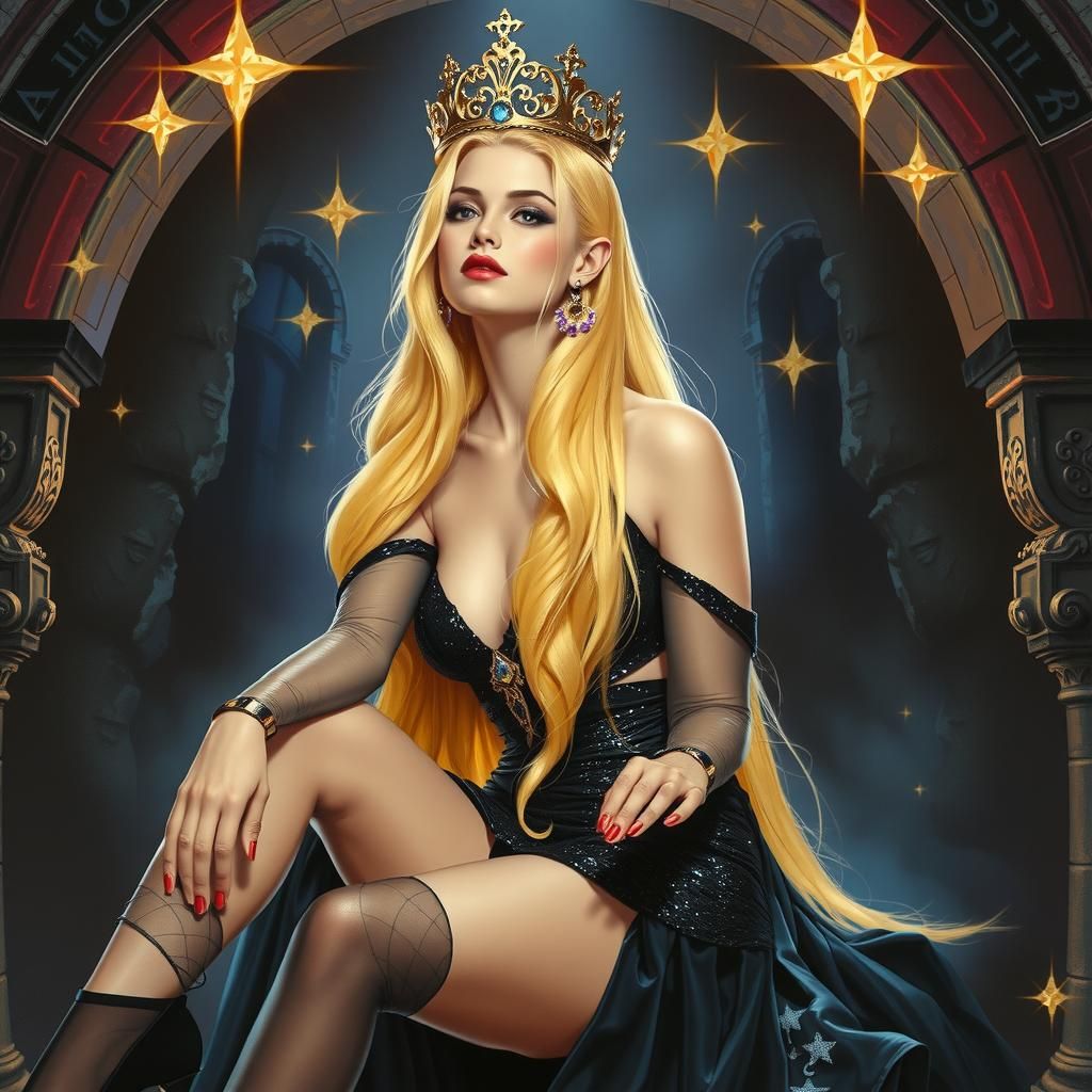 Princess Daphne in 80s Futurism Style