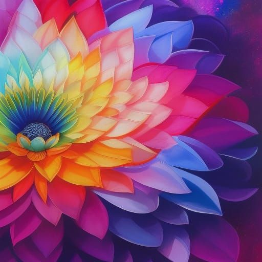 Lotus Goddess at Holi Festival in Watercolor Style