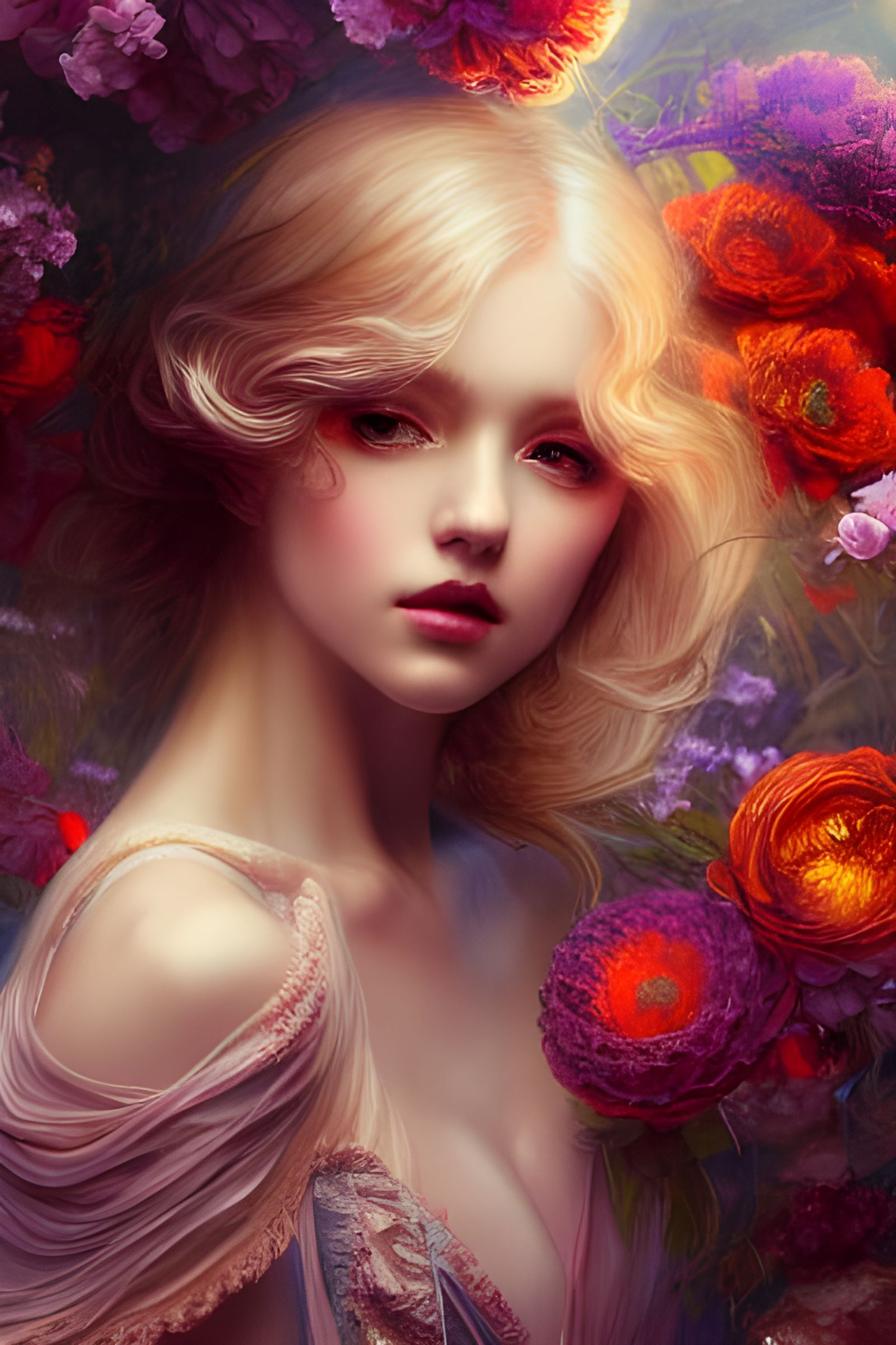 Intricate Rococo Space Scene in Regal Style