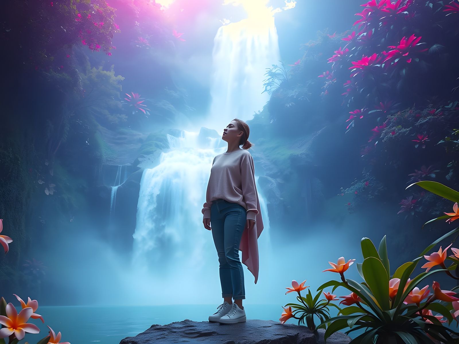 waterfall delight vaporwave